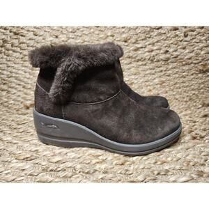 Skechers On the GO Joy Bundle Up Faux Fur Ankle Boot Chocolate Brown Women's 7.5